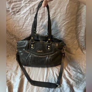 Coach Ashley black Leather Shoulder Bag